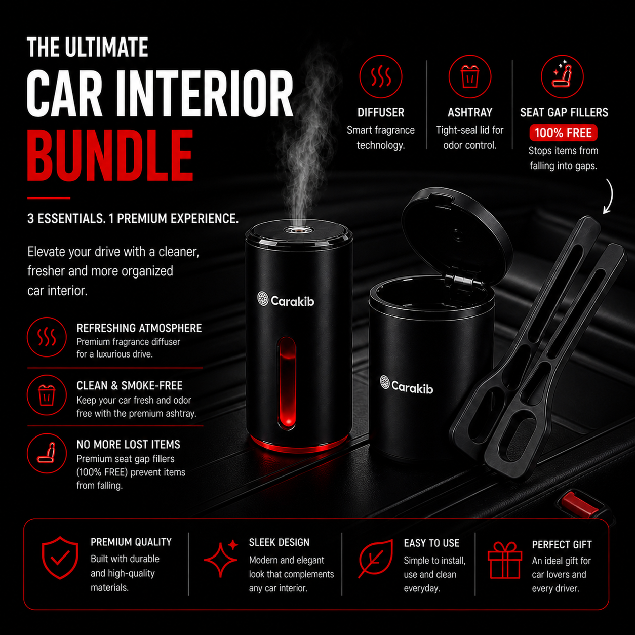 The Bundle (Carakib's Diffuser + 3 Scents and Carakib's Ashtray) - Save $10