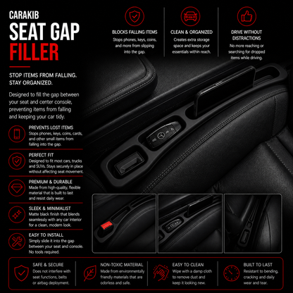 Car Seat Gap Filler – Stop Items Falling