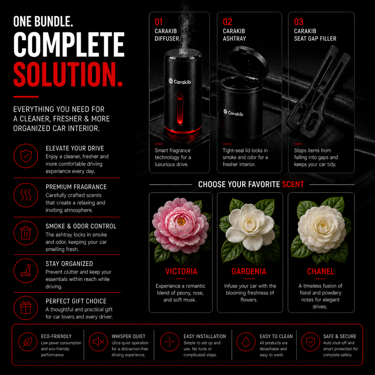 The Bundle (Carakib's Diffuser + 3 Scents and Carakib's Ashtray) - Save $10